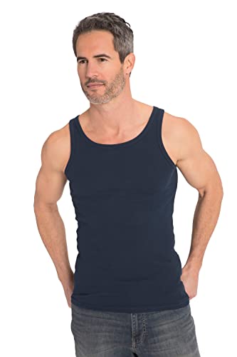 JP 1880, Męski, duże rozmiary, tank top, bez rękawów, do 8XL, Matowy niebieski, 4XL