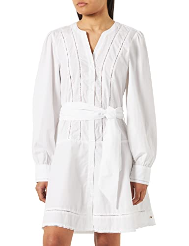 Tommy Hilfiger Org Co Ladder Lace Short sukienka damska biała (Th Optic White), rozmiar 38, biały (Th Optic White), 34