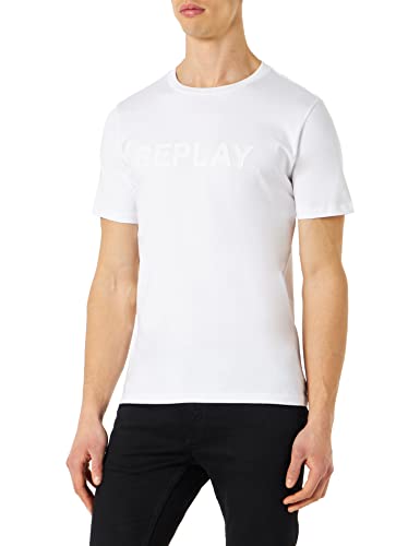 Replay T-shirt męski, 801 Chalk, L