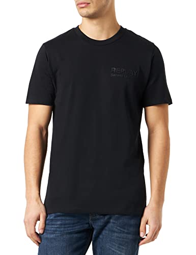 Replay T-shirt męski, Black 098, XL