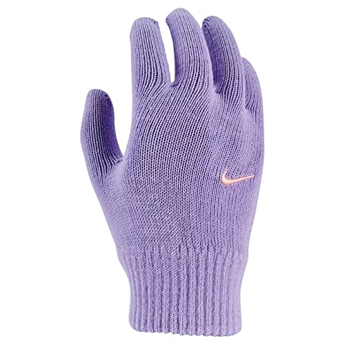 Nike Damskie rękawiczki zimowe Swoosh Knit 2.0, fioletowe, S/M UE, fioletowy, S-M