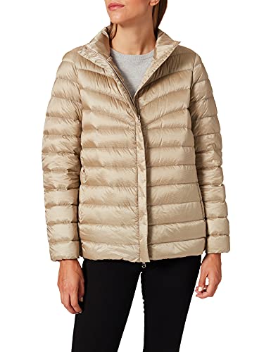 Geox Damski płaszcz W Jaysen W1425ET2891 Down Coat, Autumn Glaze/RAW UMB, D 32 / IT 38, Pepper beżowy/pomegra