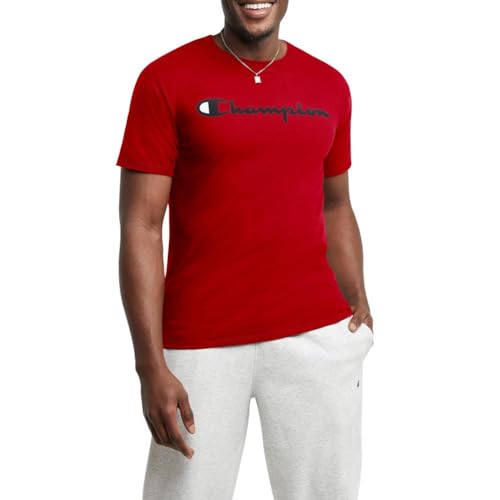 Champion Klasyczny t-shirt męski z dżerseju, Szkarłatowy, XL