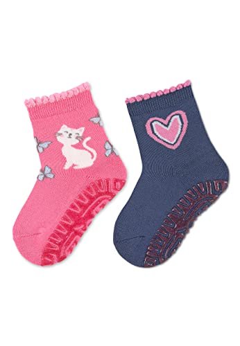 Sterntaler Unisex dziecięce błyszczące skarpety Flitzer AIR DP kota, różowe, normalne, Rosa, 18