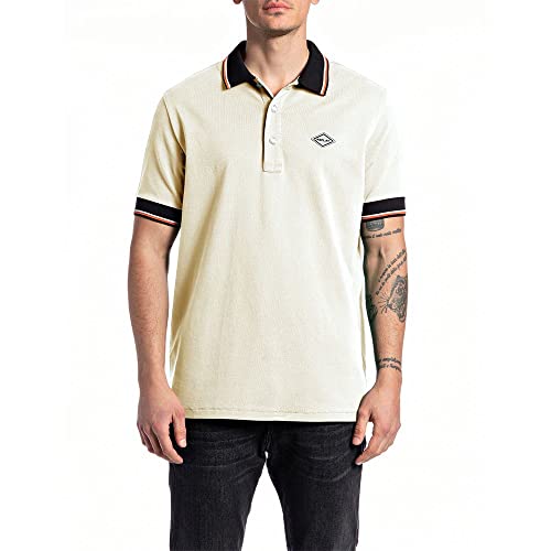 Replay Męska koszula polo M3071A, 801 Off White, XS
