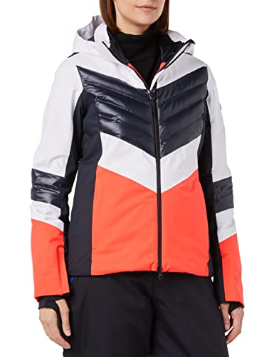 4F Damska kurtka narciarska Kudn011a Jeans, Red Neon, 36, Czerwony neon, 36