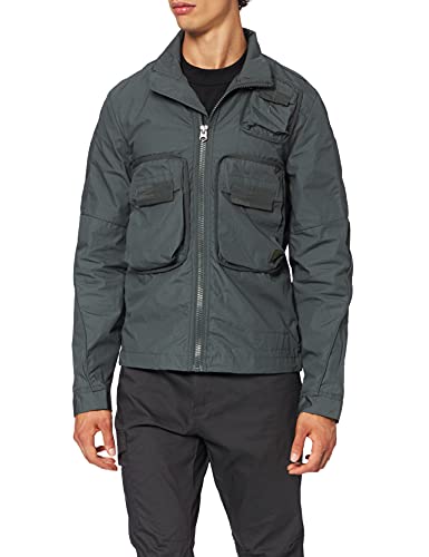 G-Star Raw Męska kurtka bomberka z kieszonką, Szary (grafit A790-996), S
