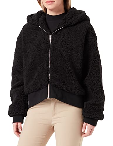 Urban Classics Damska kurtka damska typu Sherpa, oversize, kurtka, czarny, 4XL