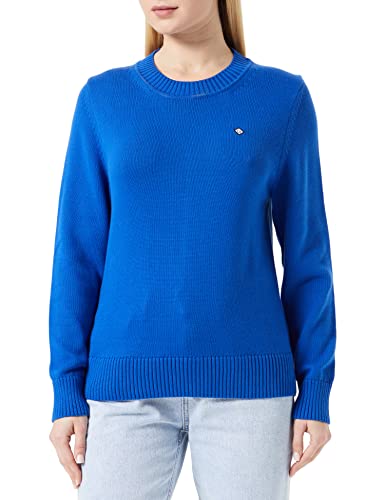 GANT Damski sweter ICON G Cotton C-Neck Pulower damski, niebieski (Lapis Blue), standardowy, Lapis Blue, S