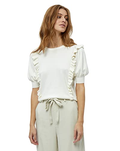 Minus Damska koszulka z dzianiny Vesia Broken White, L, Rozbita biel, L