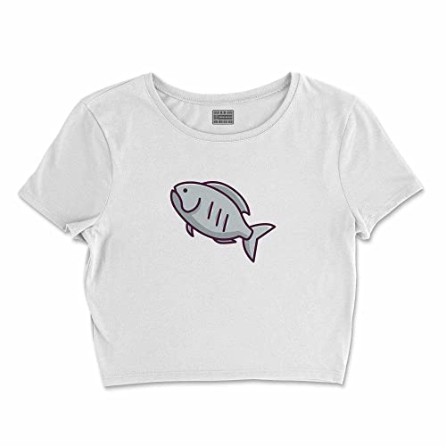 Bona Basics, Damski T-shirt basic, z nadrukiem cyfrowym, 100 bawełny, biały, swobodny, damski top, rozmiar: M, biały, M