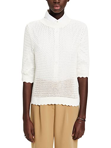 edc by ESPRIT Sweter damski, 110/Off White, M