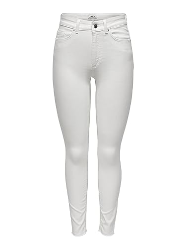 ONLY OnlBLUSH HW dżinsy damskie skinny fit, biały, (XS) W / 30L