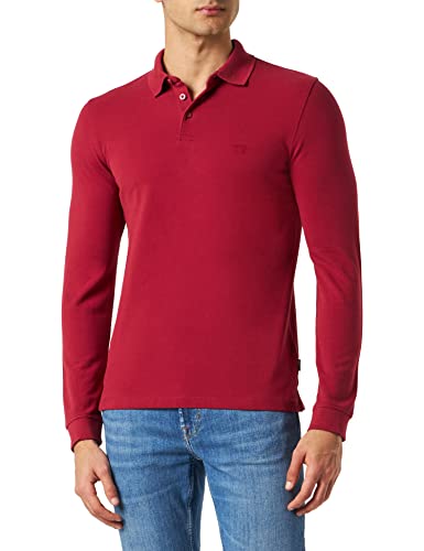 Wrangler Męska koszulka polo LS Polo, Rhubarb RED, rozmiar S