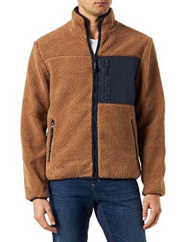 MUSTANG Męska kurtka polarowa Daniel Fleece JK, Brown Sugar 3132, S