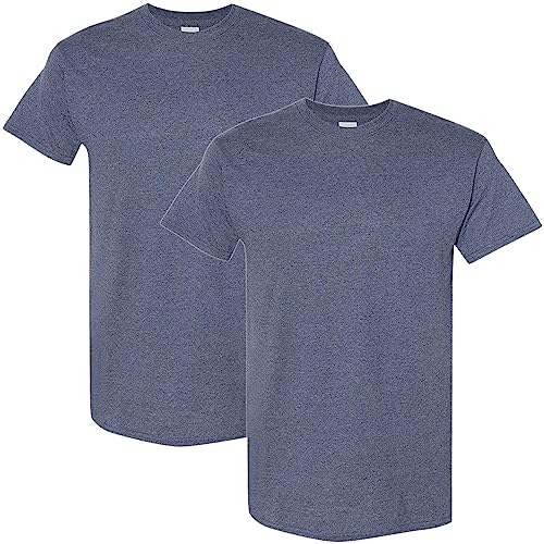 GILDAN Koszula męska (2 sztuki), Heather Navy (2-pak), L