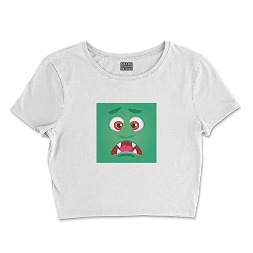 Bona Basics, Koszulka damska z nadrukiem cyfrowym,%100 bawełna, biała, casualowa, topy damskie, rozmiar: L, biały, L Krótki