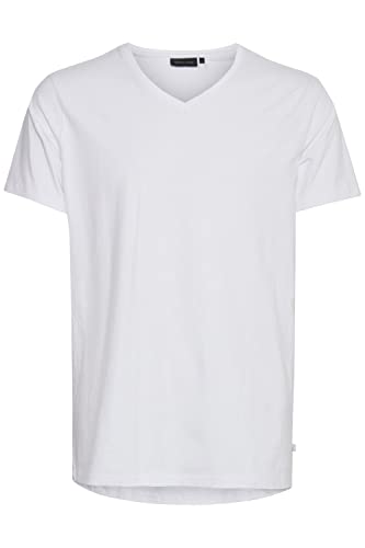 CASUAL FRIDAY Męski T-shirt Lincoln z dekoltem w serek, biały, S