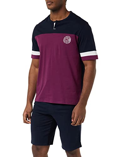 Athena Les Essentiels 7O20 Zestaw Pijama, Śliwka/Pończochy morskie, S Mężczyźni