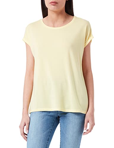Vero Moda Vmava Plain SS Top GA Noos Koszulka damska, Cytryna beza, M