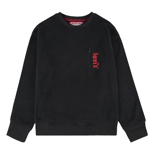 Levi's Kids Boy's Lvb Cozy Crew z kieszenią, Kawior, 10 Lat