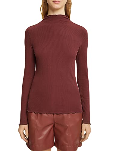 ESPRIT Collection Damska koszulka 102EO1K302, 601/BORDEAUX RED 2, XL