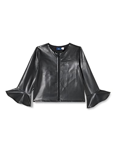 Chicco Lederen jas voor meisjes Kurtka ze sztucznej skóry dziewczęcej, Zwart (938), 6 jaar