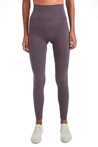 DeFacto Legginsy z wysokim stanem dla kobiet – sportowe legginsy dla kobiet (fioletowe, L), liliowy, L