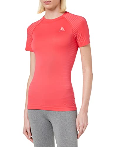 ODLO Damska bluzka Bl Top z okrągłym dekoltem S/S Performance Light Top, Paradise Pink, XL