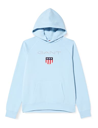GANT Chłopięca bluza z kapturem, niebieska Capri Blue, standardowa, niebieski (Capri Blue), 176