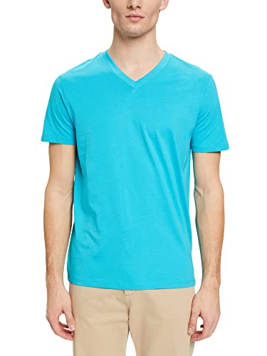 ESPRIT Męski t-shirt 993EE2K305, 380/AQUA Green, L, 380 / Aqua Green, L