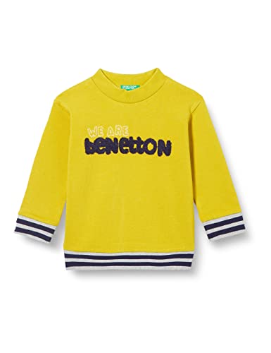 United Colors of Benetton Chłopięca bluza z długim rękawem z okrągłym dekoltem, musztardowy żółty 26b, 160