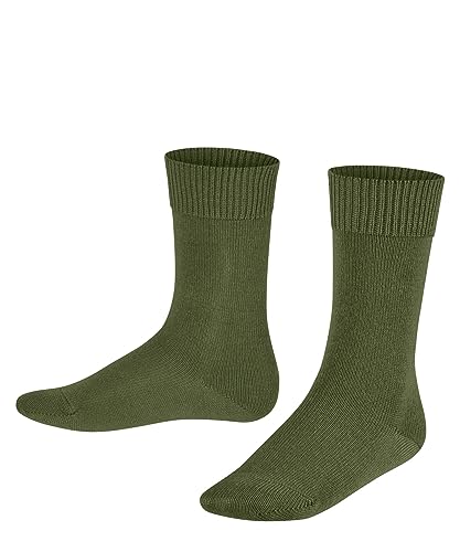 FALKE Unisex dziecięce skarpety Comfort Wool wełna jednokolorowe 1 para, zielone (Sern Green 7681), 27-30, zielony (Sern Green 7681), 27-30