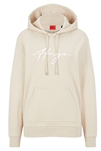HUGO Damska bluza z kapturem Easy, Light Beige271, XXL