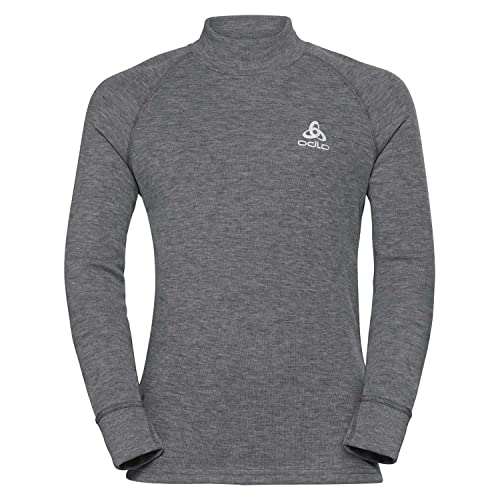 Odlo Unisex Active Warm Eco koszulka z długim rękawem, Odlo Steel Grey Melange, 116 cm