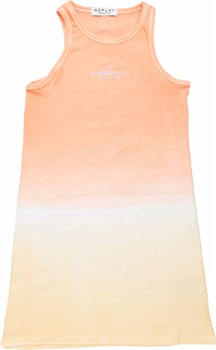 Replay Dziewczęca sukienka SG3236, 010 DEEP DYE Papaya/Lime, 16A, 010 Deep Dye Papaya/Lime, 16 Lata