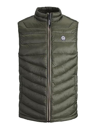 JACK&JONES PLUS Męska kurtka Jjehero Bodywarmer Collar Ps Sn Quilted Jacket, Rodzyn/Szczegóły: kontrastowy zamek błyskawiczny, 5XL