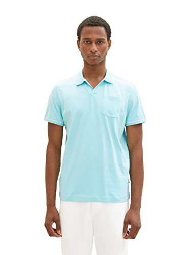 TOM TAILOR Męska koszulka polo, 10368, 31046 niebieska (niebieski tybetański), M, 31046 – niebieski kamień tybetański, M