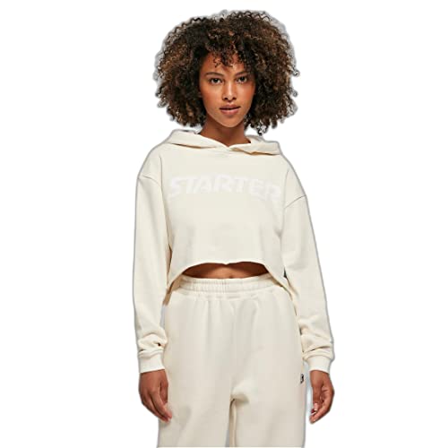 STARTER BLACK LABEL Damska bluza z kapturem Starter Cropped Hoody, kolor palewnobiały, XS