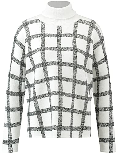 GERRY WEBER Edition Damski sweter 770556-44708, ecru/biały/czarny nadruk, 48