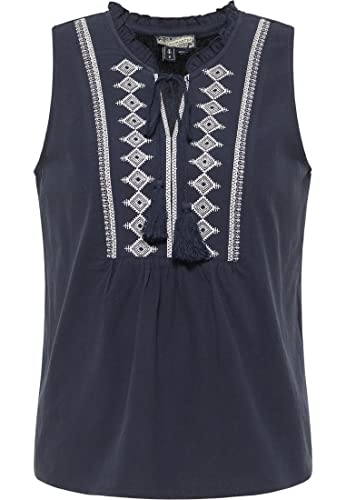 DreiMaster Vintage Damski 37323927 haftowany top, granatowy, S