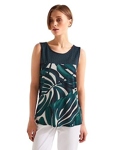 Street One Damski top koronkowy, Lagoon Green, 34
