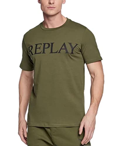 Replay T-shirt męski, Army Green.. 238, XL