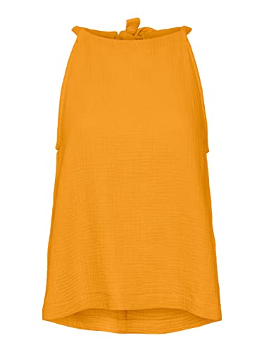 VERO MODA Women's VMNATALI NIA Halterneck WVN Top, Radiant Yellow, S, jaskrawy żółty, S