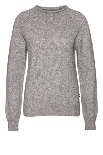 BOSS Damski sweter z dzianiny, Silver, L