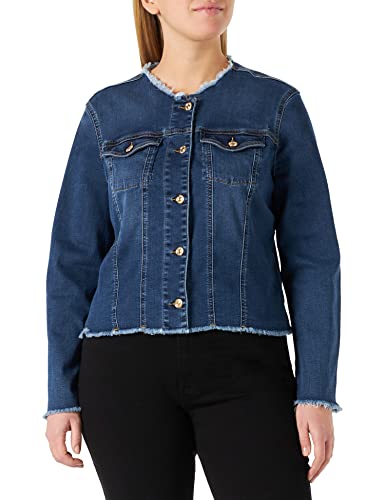 7 For All Mankind Damska kurtka dżinsowa Bair Eco Duchess, niebieski (Mid Blue), L