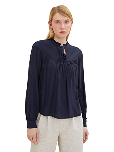 TOM TAILOR Denim Damski Bluzka 1036949, 10360 - Real Navy Blue, XXL