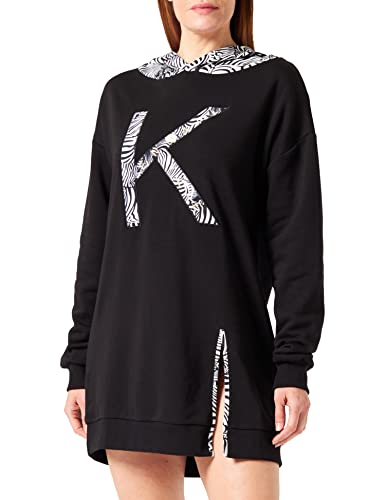KENDALL & KYLIE Damska bluza z kapturem K&k W Zebra B&w Kkw3711665 Casual Dress, czarna, XS