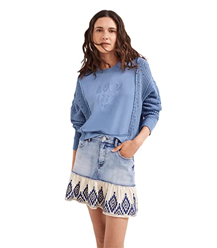 Desigual Bluza damska Sweat_Naranja, NIEBIESKI, M