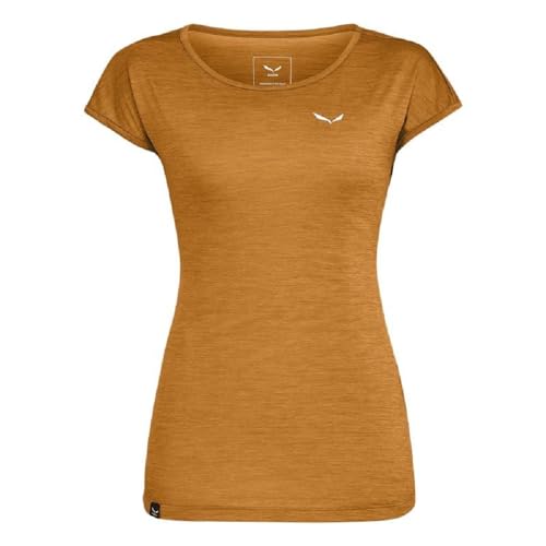 Salewa Puez Melange Dry T-shirt damski, złoty brązowy melanż, M, Złoty brązowy melanż, M
